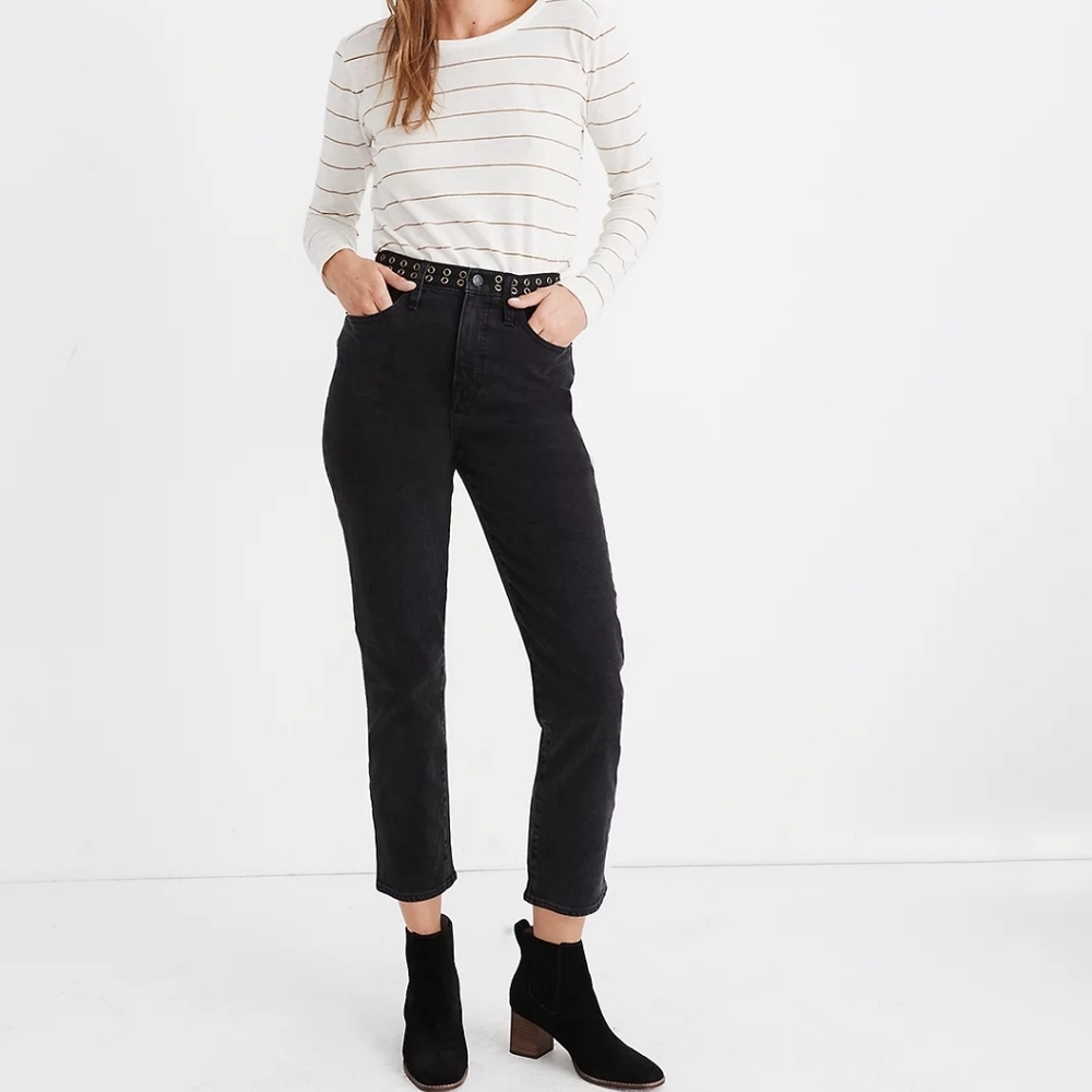 Madewell classic straight jeans grommet edition size 25 nwot